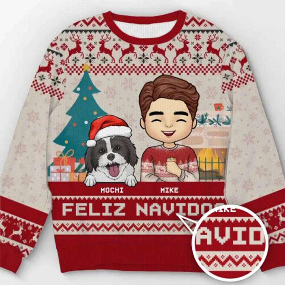 Kauniisti valmistettu Villapaita