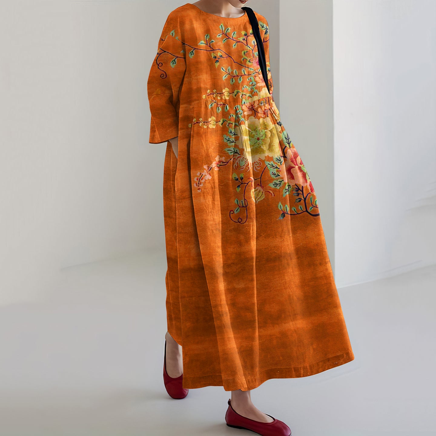 Comstylish Vintage Floral Pattern Women's Dress