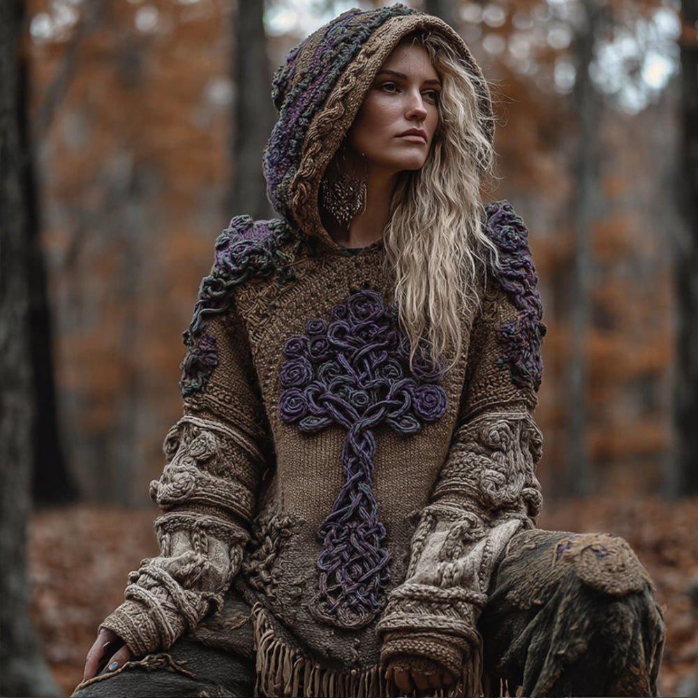 Women's Viking Tree Of Life Art Hoodie Sweater artswardrobe