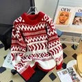 Malou® | Norwegian print style women's sweater