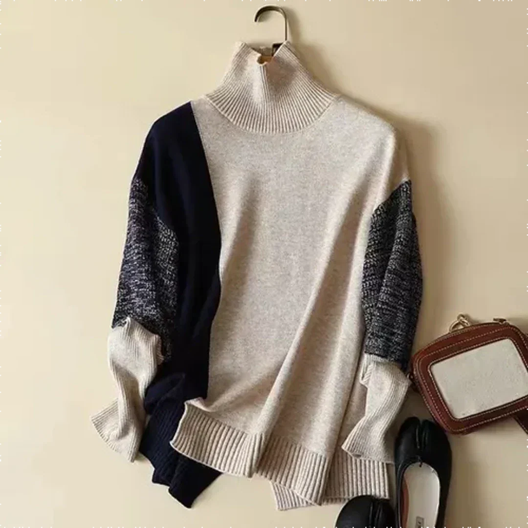 Sulokkaasti suunniteltu Villapaita