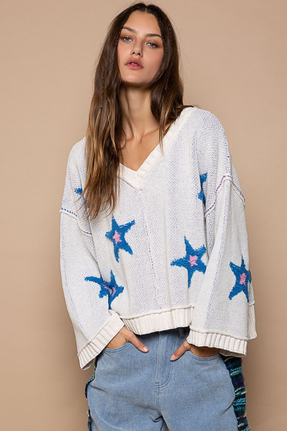 Greta® | Long sleeve sweater with star patch