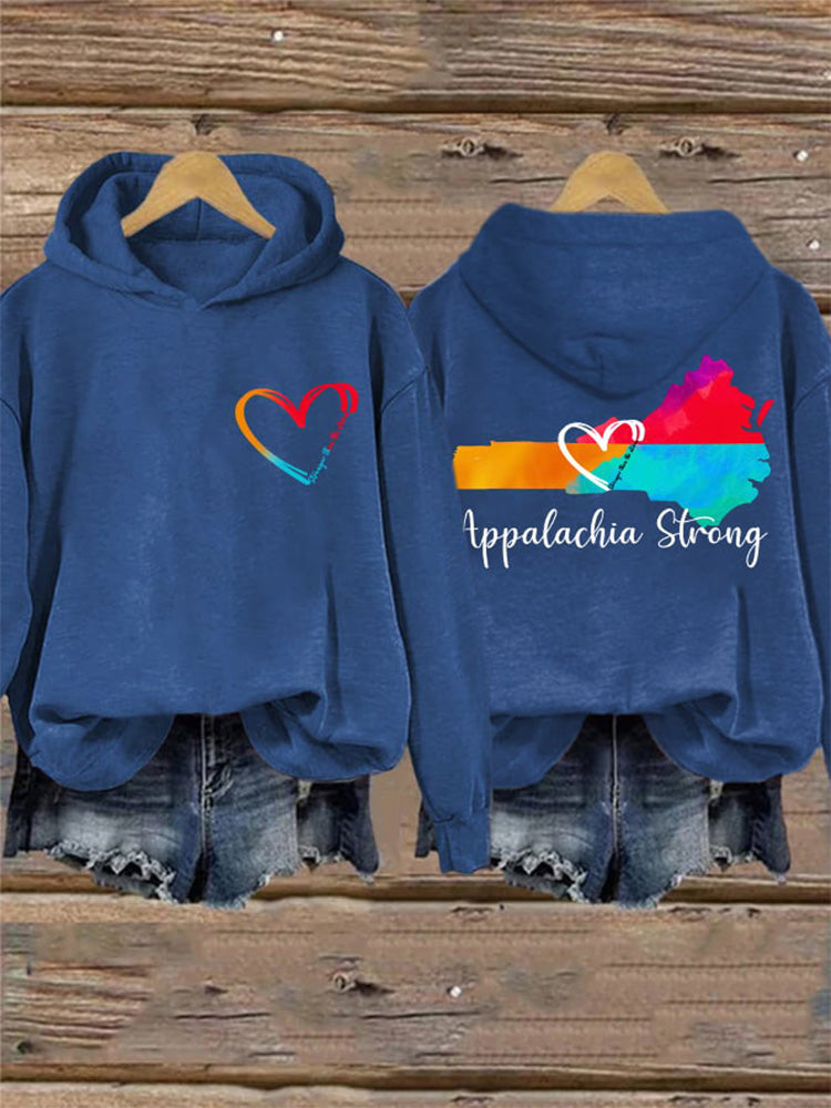 Comstylish Retro Appalachia Strong Stronger Than The Storm Print Hoodie