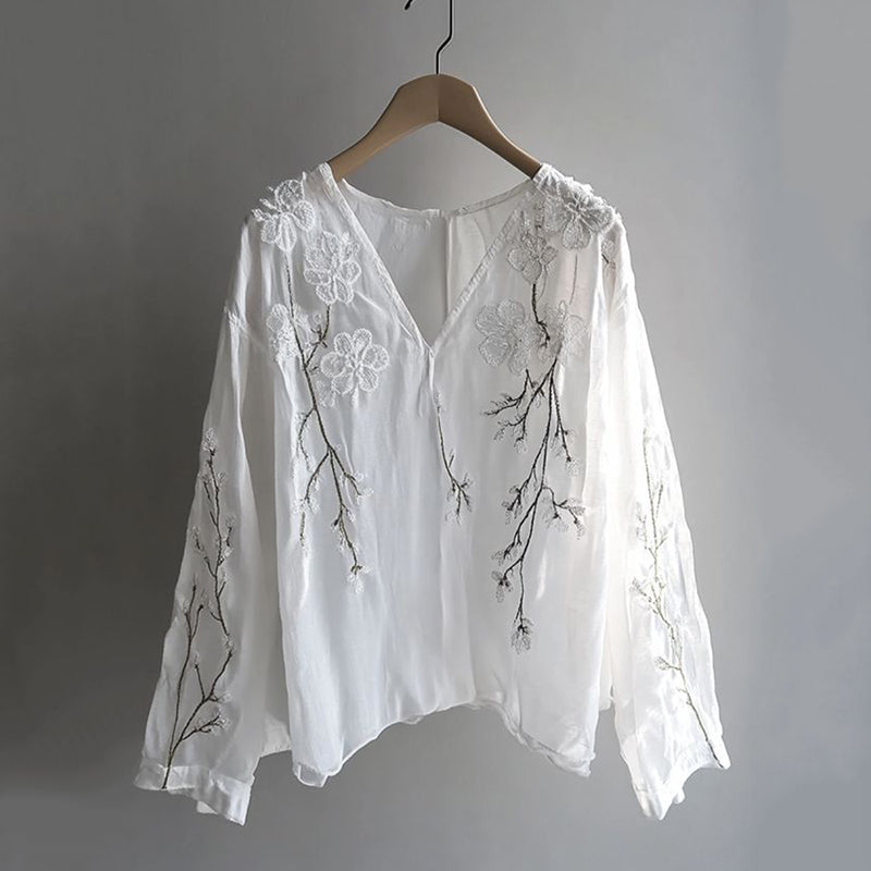 Vintage Floral Lace Embroidered Comfy Tunic artswardrobe
