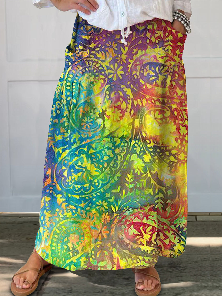 Women's Art Painting Hippie Print Skirt