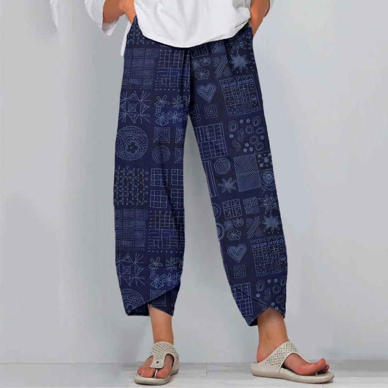 Comstylish Japanese Art Sashimi Printed Loose Pants