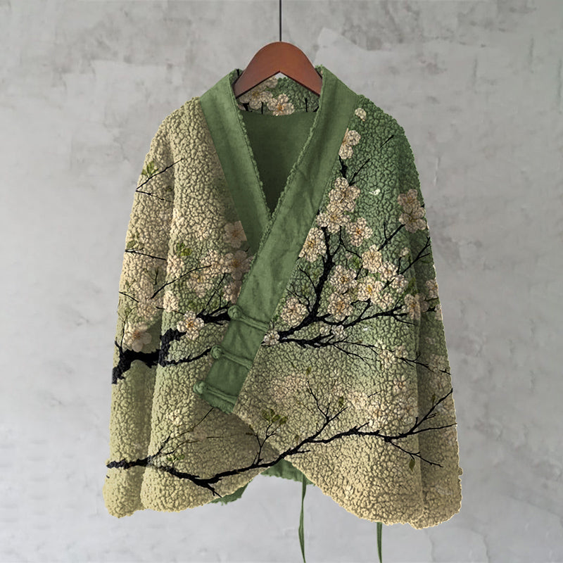 Comstylish Vintage Japanese Plum Blossom Art Casual Design Kimono
