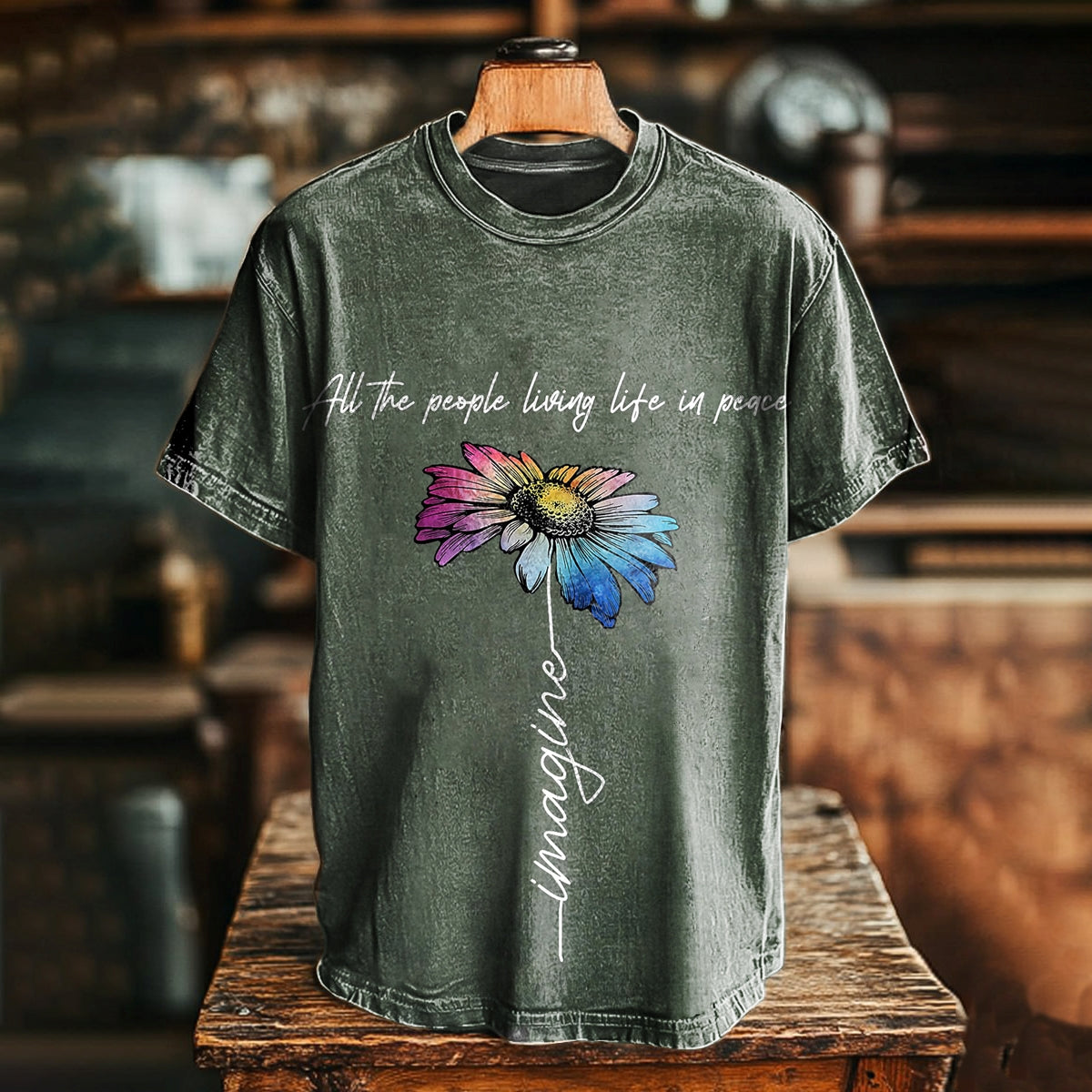 Colorful Daisy Art Print T-Shirt