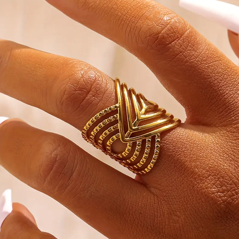 Gold Pattern Ring