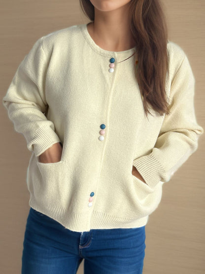 A Vintage Style Cardigan with Delicate Timeless Details