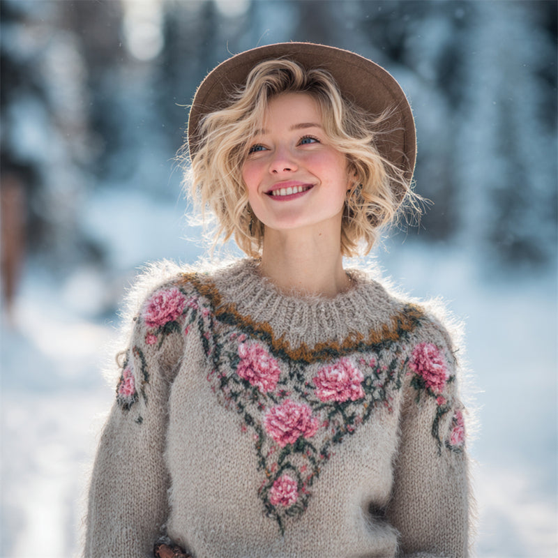 Ajaton vintage-tyyli Villapaita