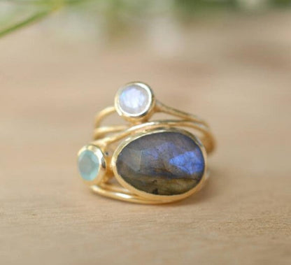 Käsintehty vintage Kulta Sormus