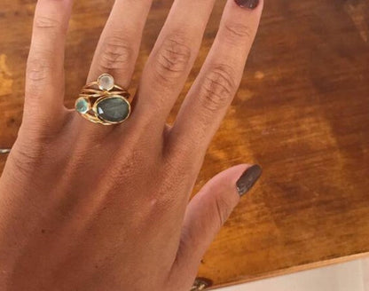 Käsintehty vintage Kulta Sormus