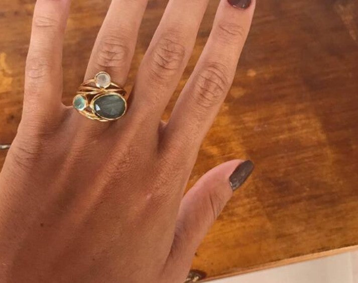 Käsintehty vintage Kulta Sormus