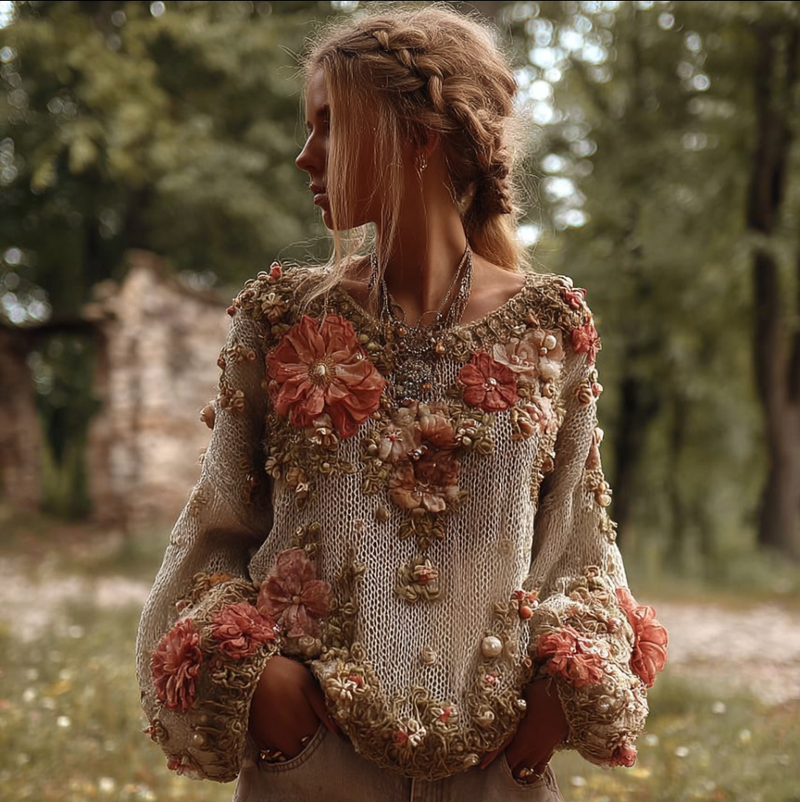 Ajaton vintage-tyyli Villapaita