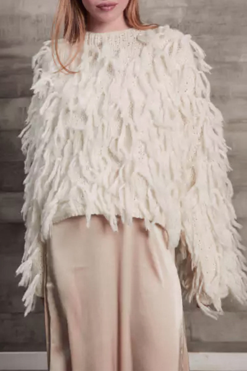A Vintage Style Sweater with Delicate Timeless Details