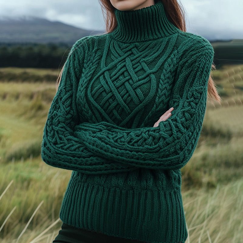 Vintage Irish Celtic Turtleneck Sweater artswardrobe