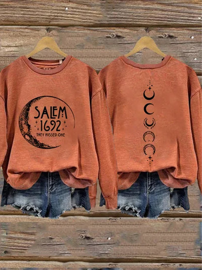 Comstylish Women's Halloween Salem 1692 They Missed One Print Sweatshirt