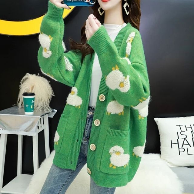 Classic Vintage Cardigan with a Flattering Fit