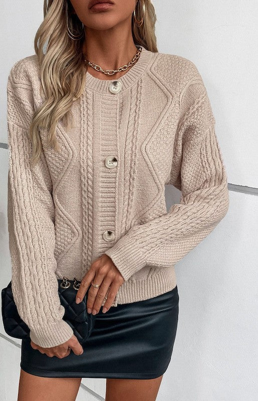 Classic Vintage Cardigan with a Flattering Fit