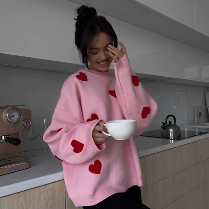 Pink ��������� red hearts