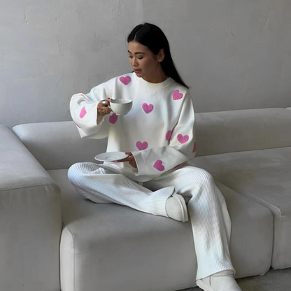 White and pink hearts