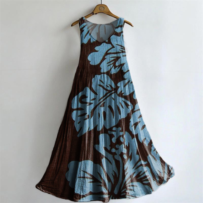 Vintage Botanical Floral Tattoo Pattern Art Print Round Neck Sleeveles