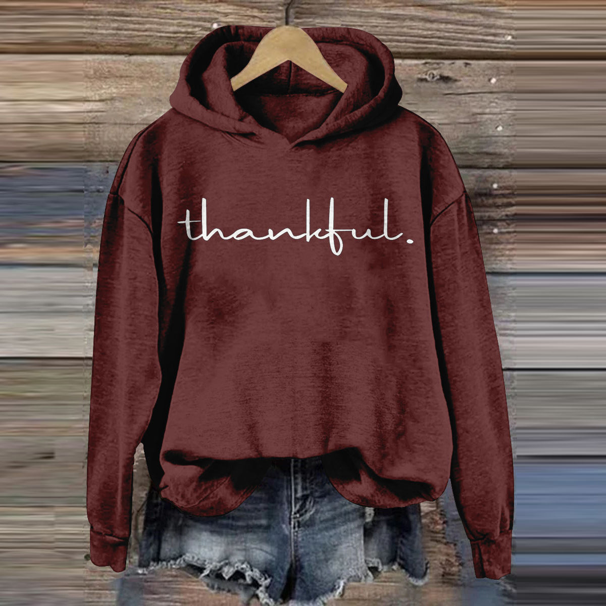 Comstylish Thankful Women's Thanksgiving Printed Sweatshirt
