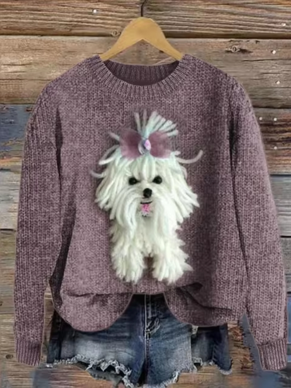 Sulokkaasti suunniteltu Villapaita