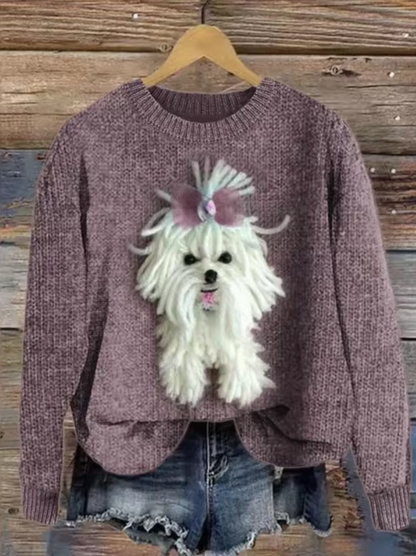 Sulokkaasti suunniteltu Villapaita