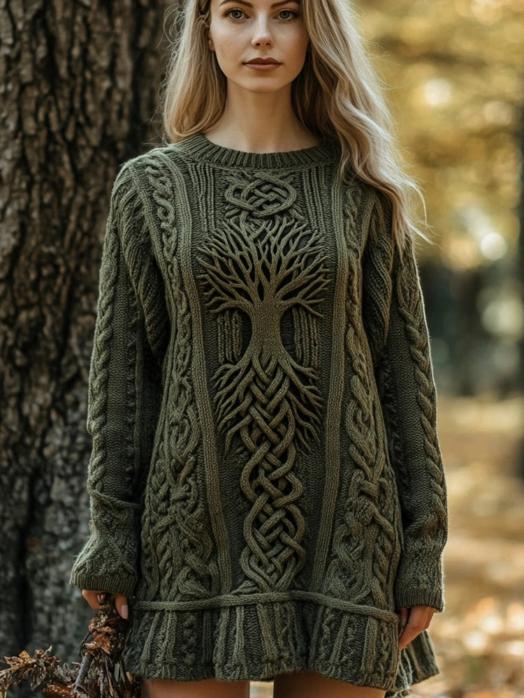 Tree Of Life Women's Sweater Dress artswardrobe