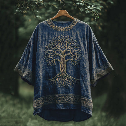 Men's Viking Celtic Mythical Life Stand-up Collar T-shirt artswardrobe