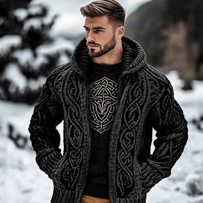 Men's Viking Kyle Style Extra Thick Hooded Zip-up Sweater artswardrobe