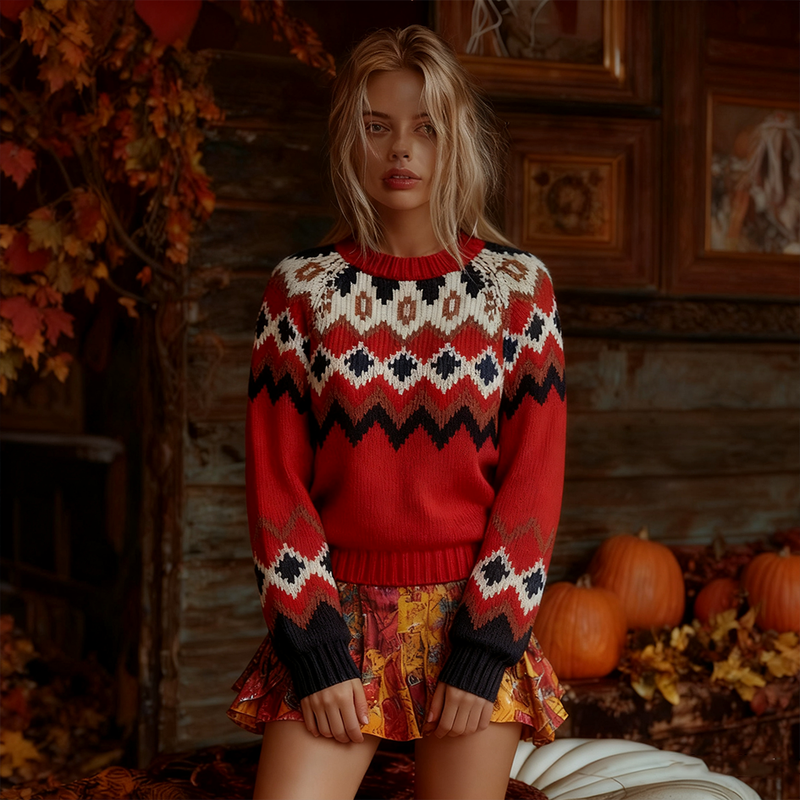 Ajaton vintage-tyyli Villapaita