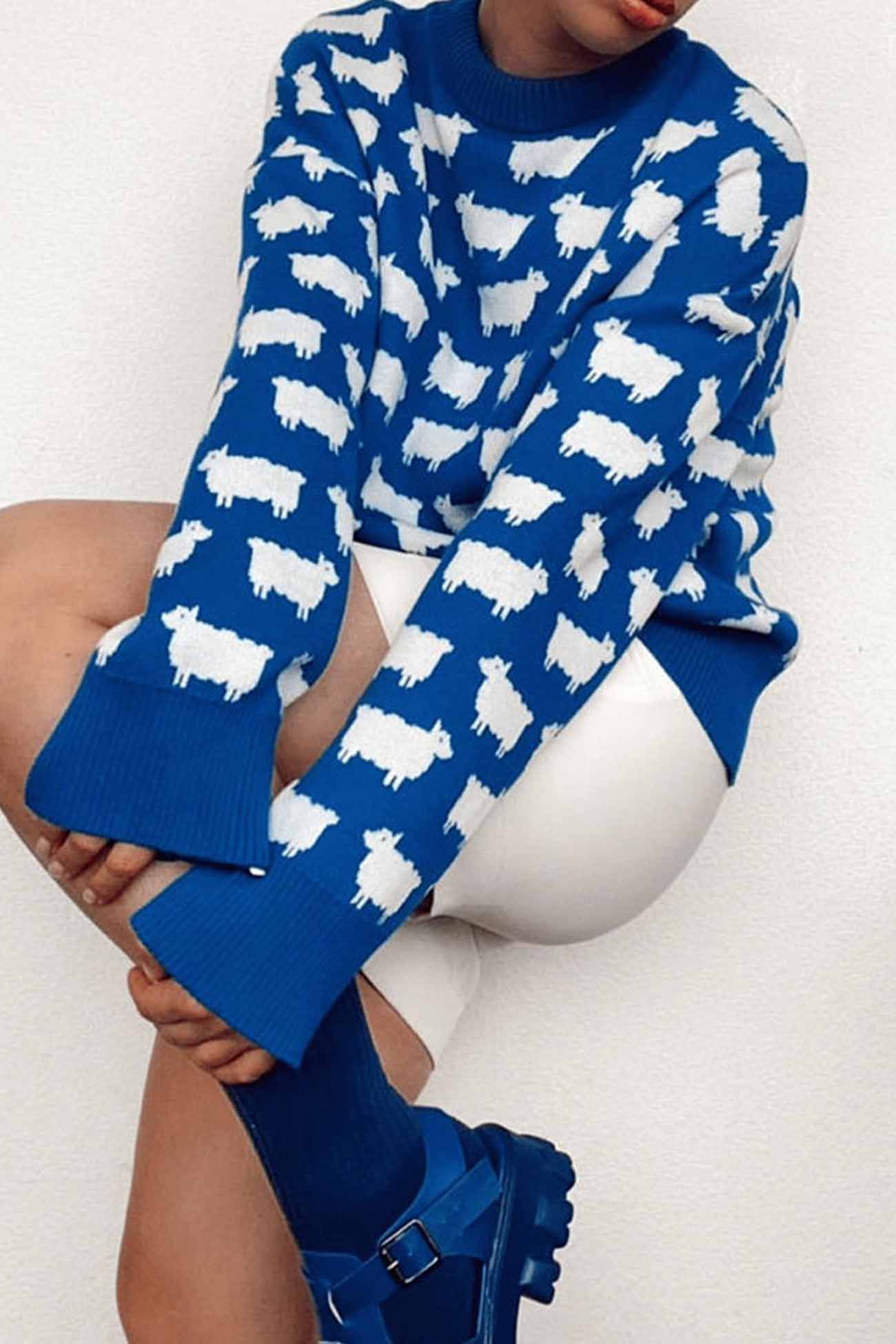 Ajaton vintage-tyyli Villapaita