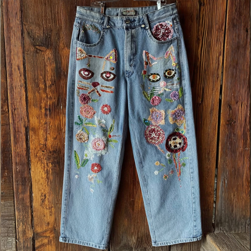 Ajaton vintage-tyyli Housut