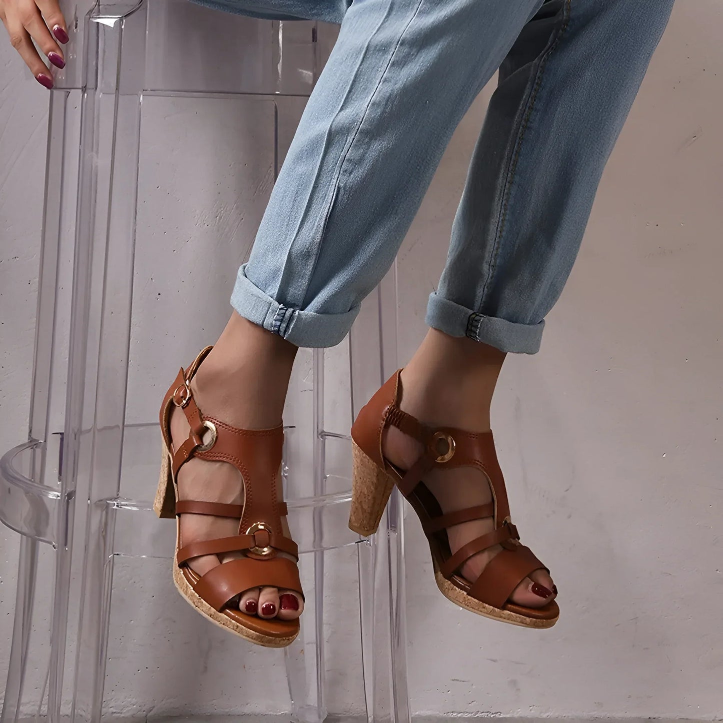 Chic Orthopedic Heels with Unique Design