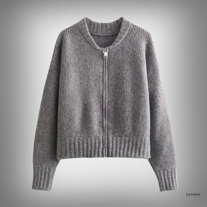 Well Tailored Cardigan with a Graceful Silhouette