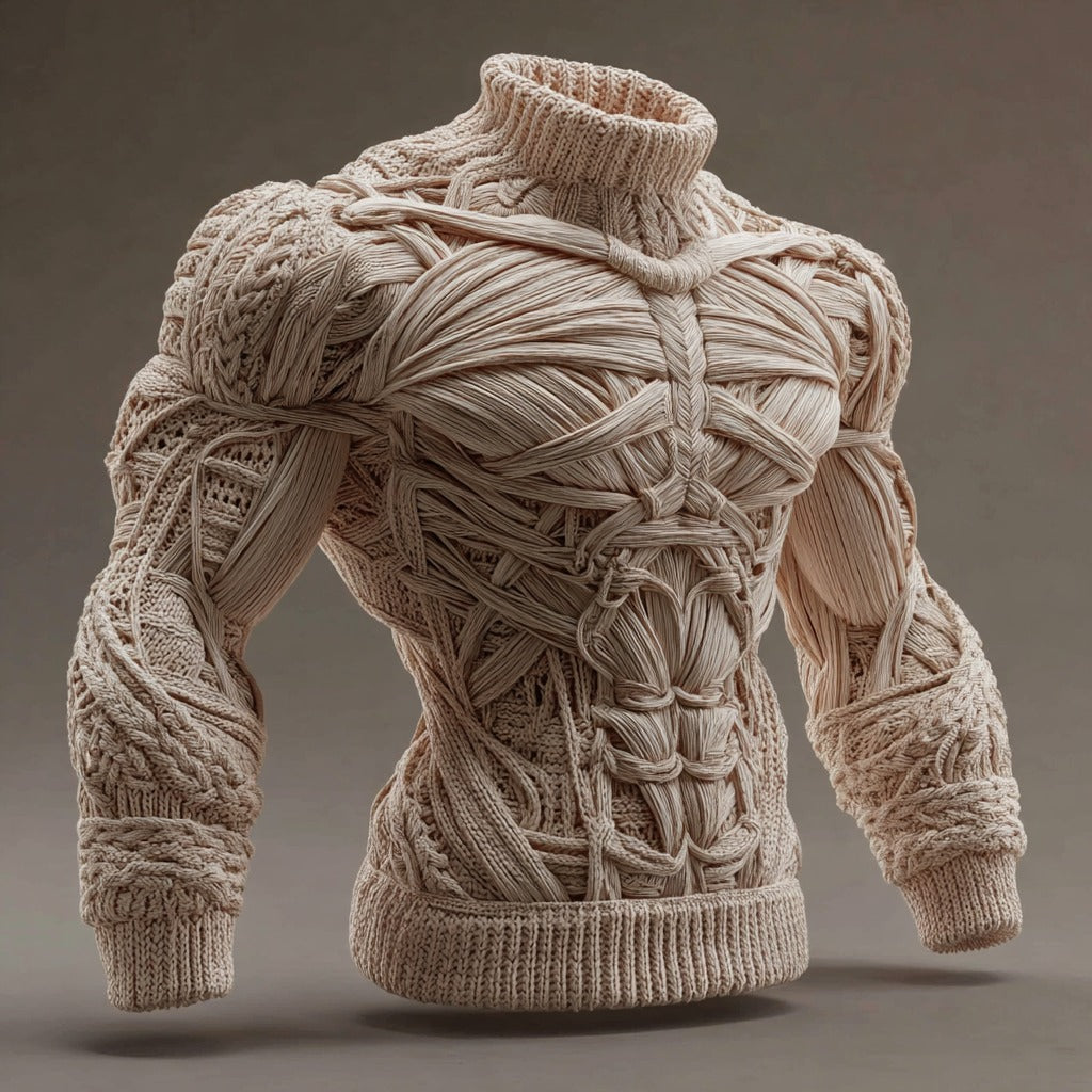 Muscle Art Men's Knitted Warm Turtleneck Sweater artswardrobe