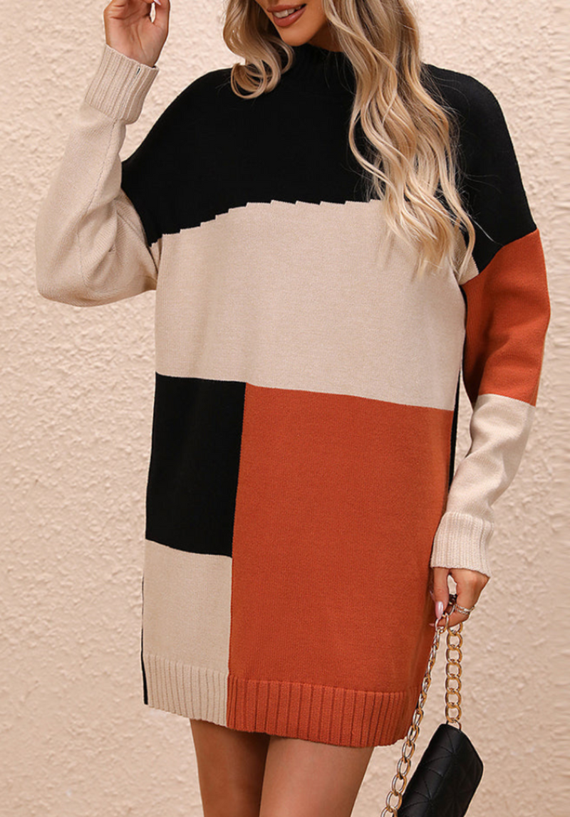 Sulokkaasti suunniteltu Villapaita