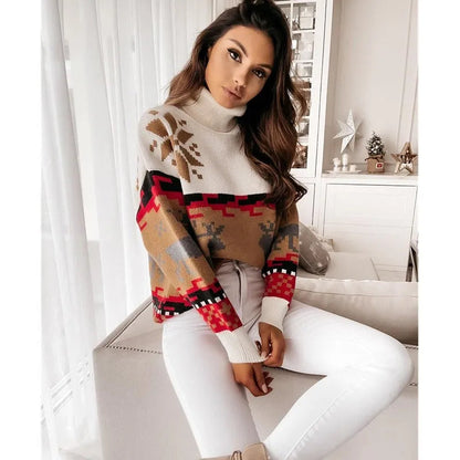 Sulokkaasti suunniteltu Villapaita