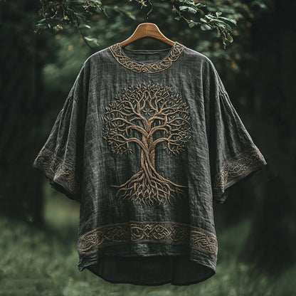 Men's Viking Celtic Mythical Life Stand-up Collar T-shirt artswardrobe