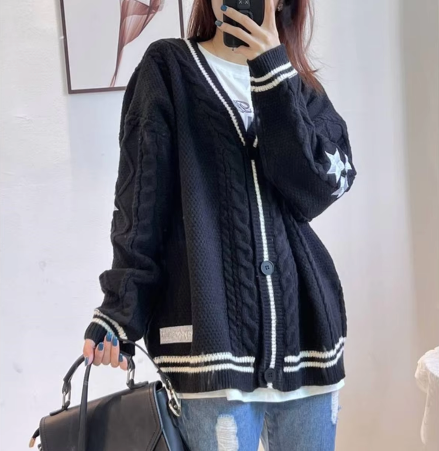 Kauniisti valmistettu Villapaita