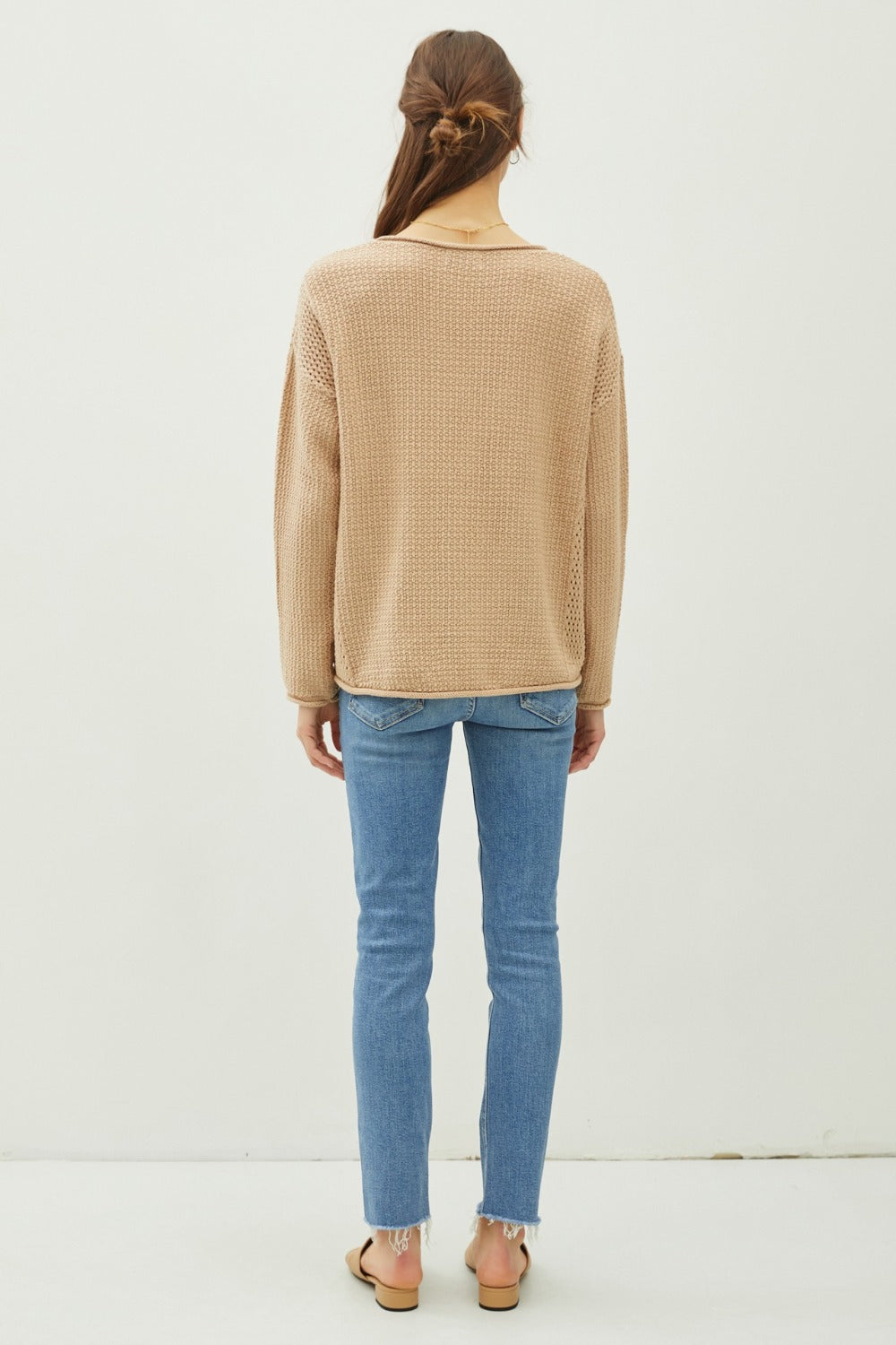 A Vintage Style Sweater with Delicate Timeless Details