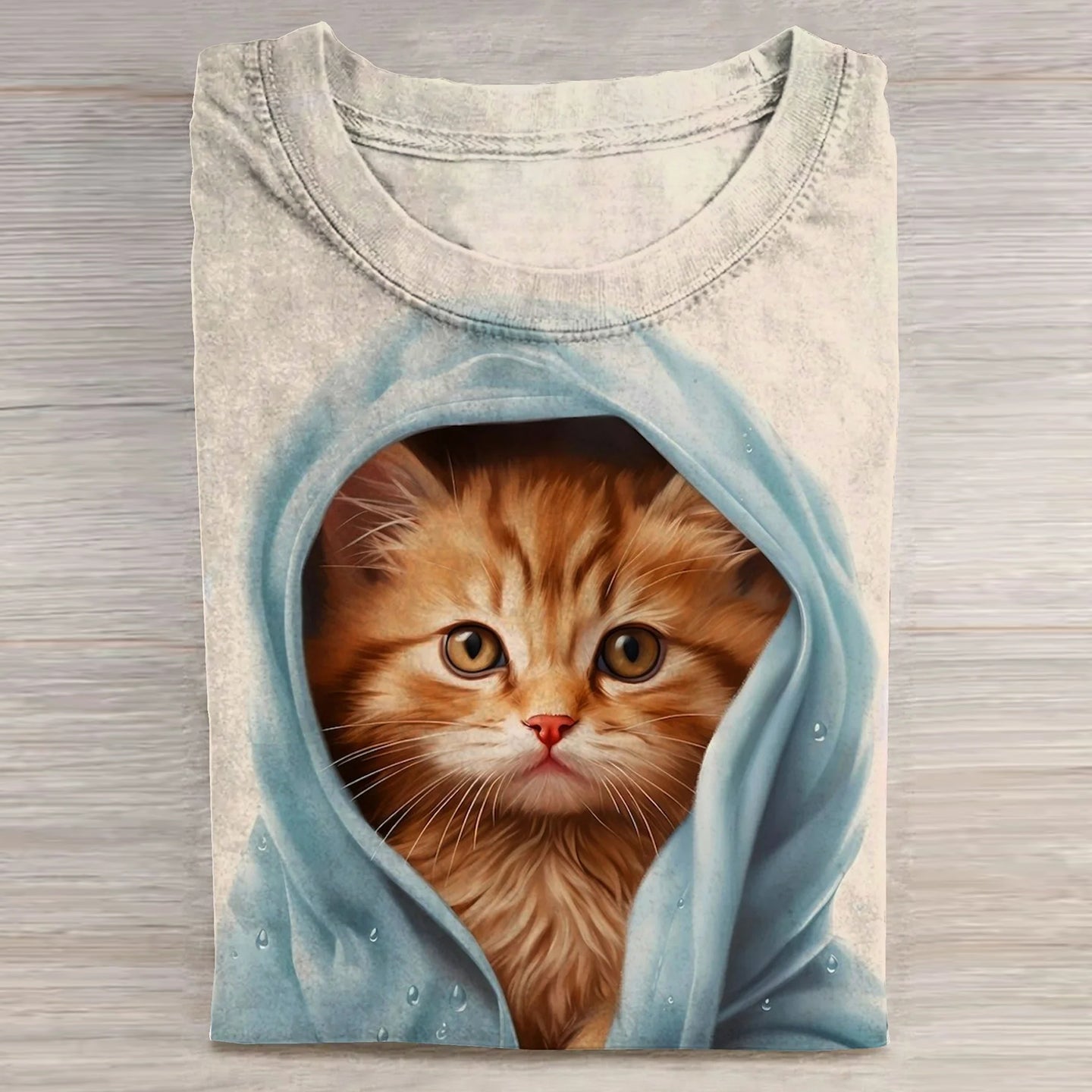Cute Kitty Art Print Casaul T-Shirt elevenforest