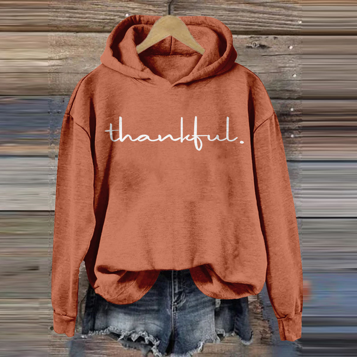Comstylish Thankful Women's Thanksgiving Printed Sweatshirt