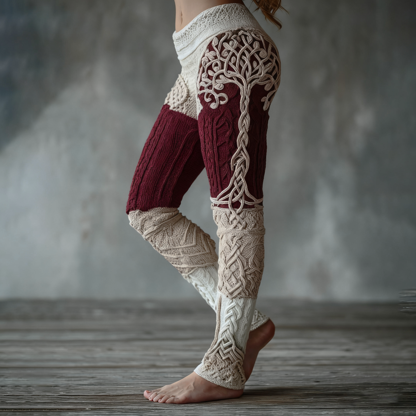 Women's Viking Tree Of Life Pattern Cozy Casual Leggings artswardrobe