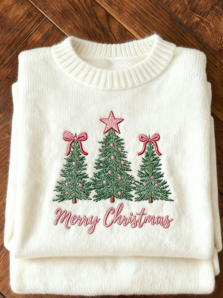 Christmas Tree Print Sweater artswardrobe