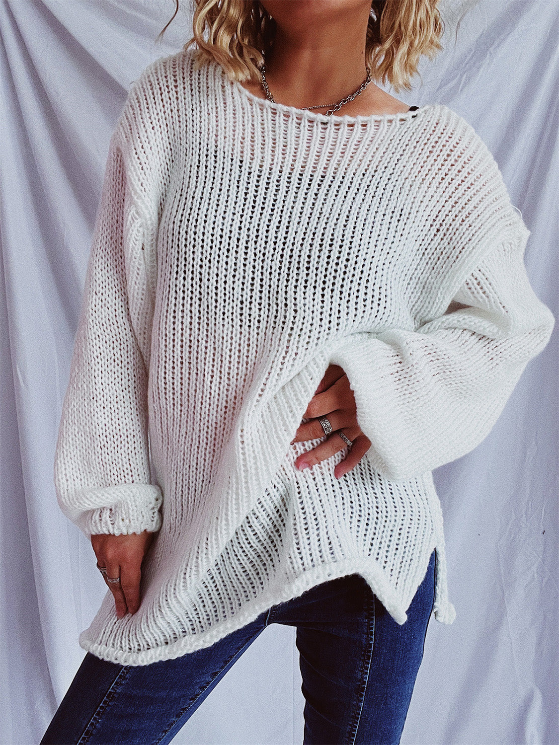 Bernadette® | Sweater with a boat neckline and dropped shoulders
