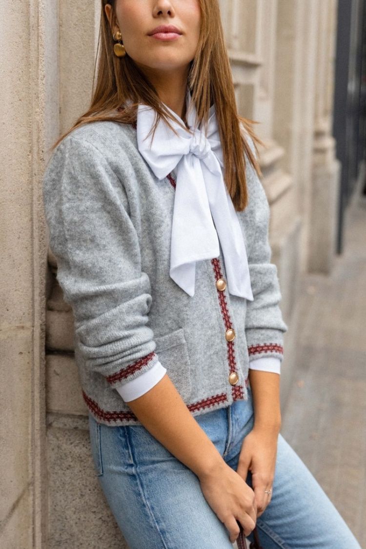 A Vintage Style Cardigan with Delicate Timeless Details